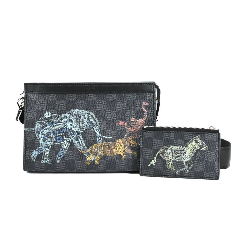 Louis Vuitton Gaston Wearable Wallet Shoulder Bag Black